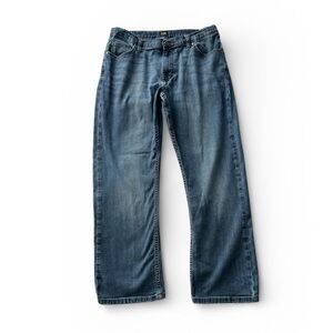 Lee Straight Men’s Fit Adjustable Waist Denim Jeans - Deep Blue 30x28